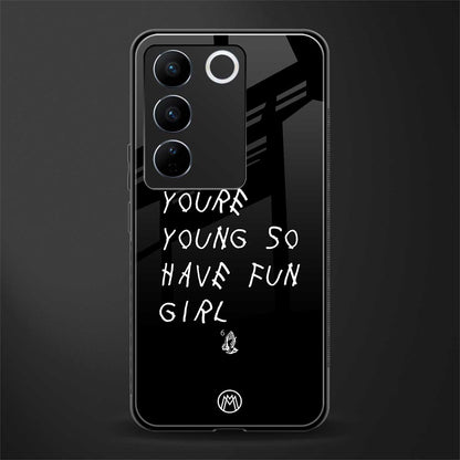 you are young back phone cover | glass case for vivo v27 pro 5g