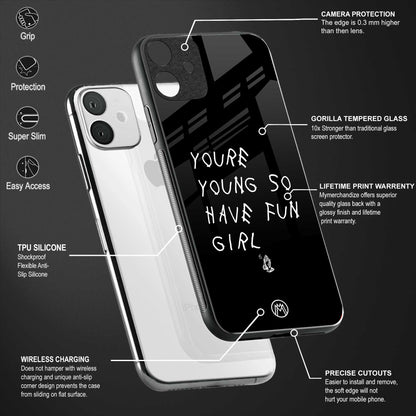 you are young back phone cover | glass case for vivo y16