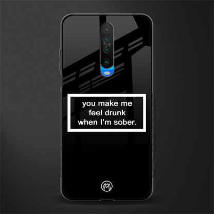 you make me feel drunk black edition glass case for poco x2 image