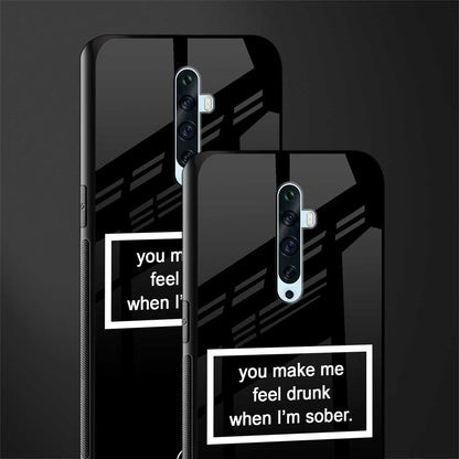 you make me feel drunk black edition glass case for oppo reno 2f image-2