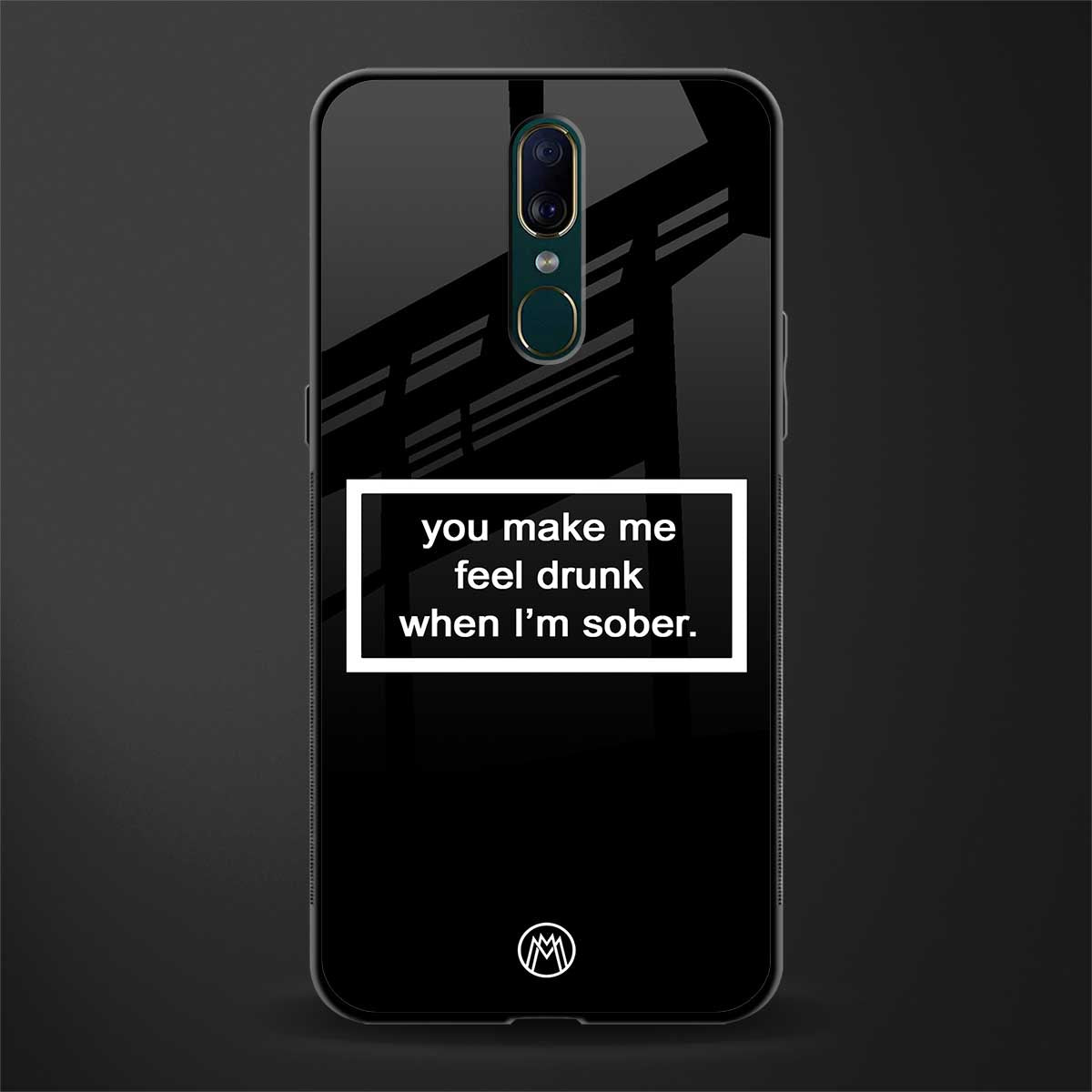 you make me feel drunk black edition glass case for oppo a9 image