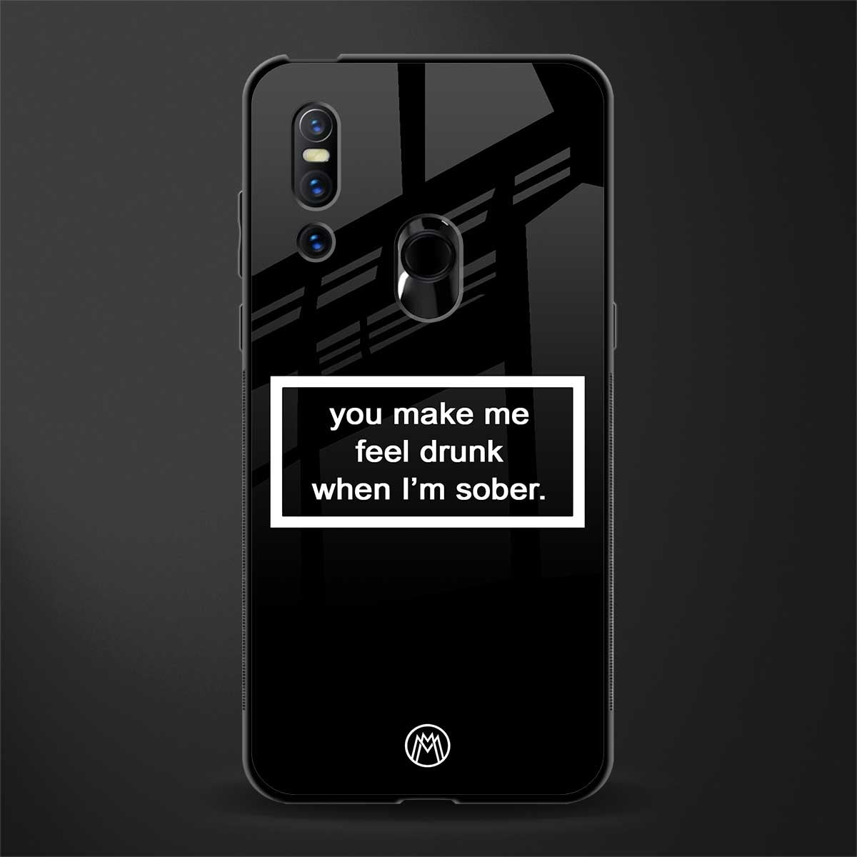you make me feel drunk black edition glass case for vivo v15 image