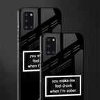you make me feel drunk black edition glass case for samsung galaxy a31 image-2