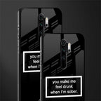 you make me feel drunk black edition glass case for redmi note 8 pro image-2