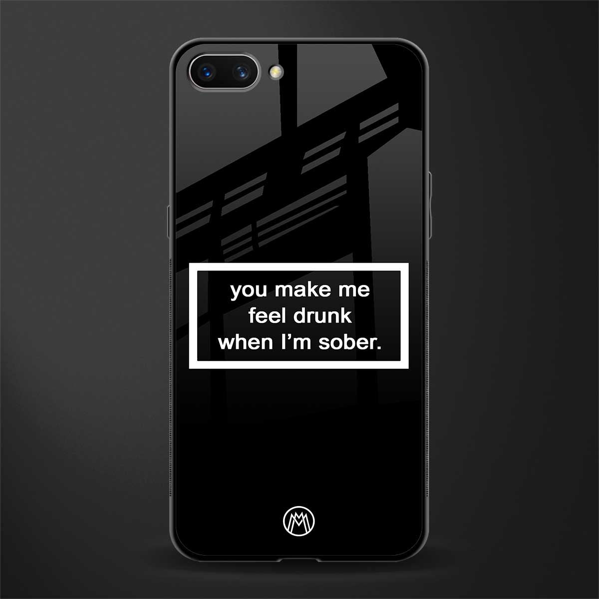 you make me feel drunk black edition glass case for realme c1 image
