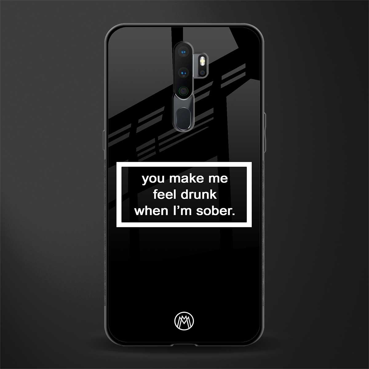 you make me feel drunk black edition glass case for oppo a5 2020 image