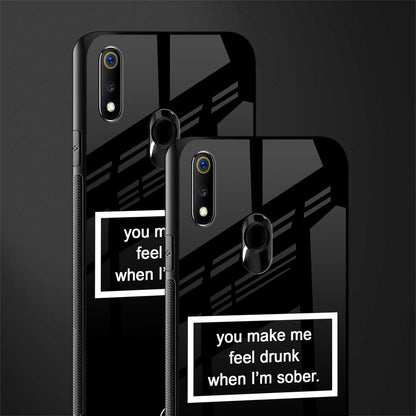 you make me feel drunk black edition glass case for realme 3 pro image-2