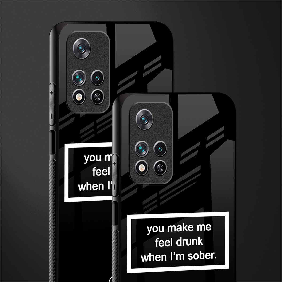 you make me feel drunk black edition glass case for xiaomi 11i 5g image-2