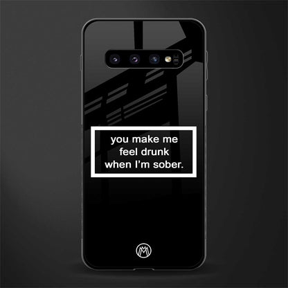 you make me feel drunk black edition glass case for samsung galaxy s10 plus image