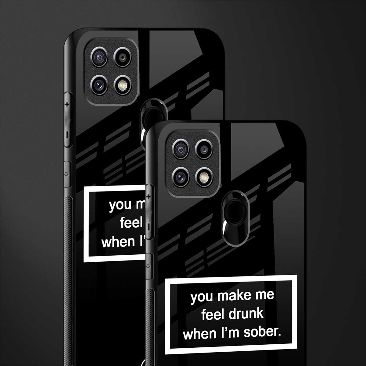 you make me feel drunk black edition glass case for oppo a15s image-2