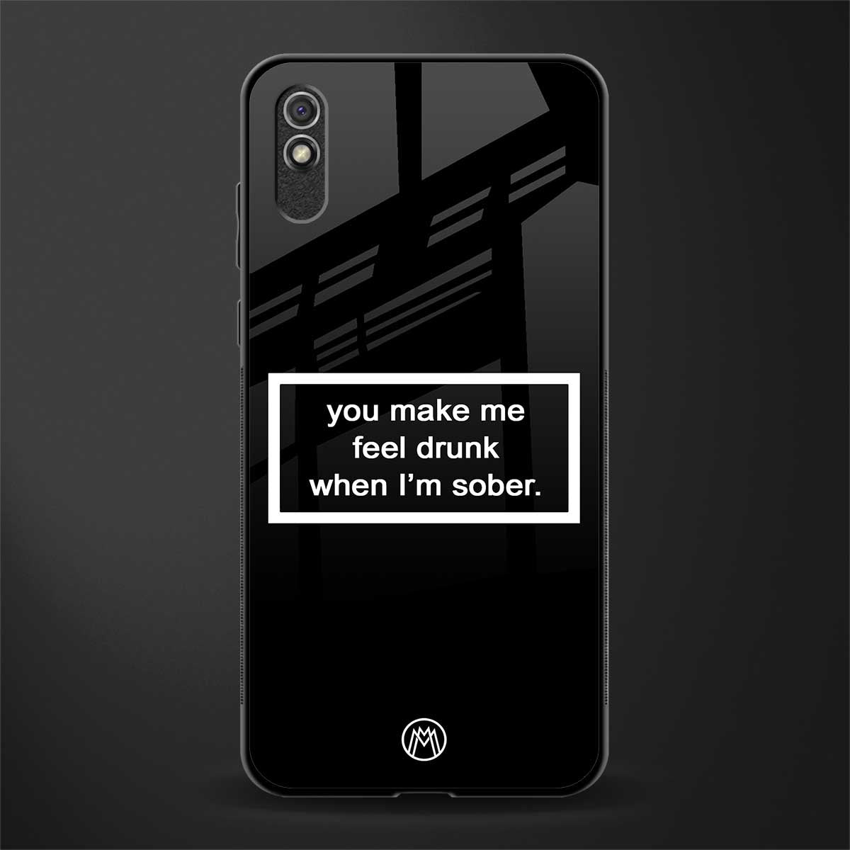 you make me feel drunk black edition glass case for redmi 9i image