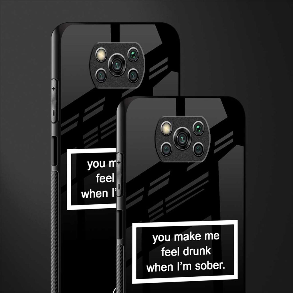 you make me feel drunk black edition glass case for poco x3 image-2