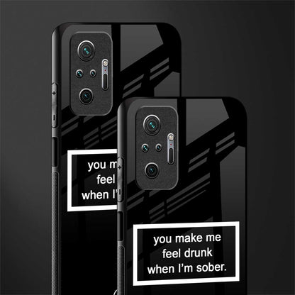 you make me feel drunk black edition glass case for redmi note 10 pro max image-2