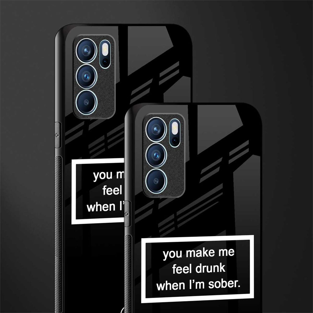 you make me feel drunk black edition glass case for oppo reno6 5g image-2