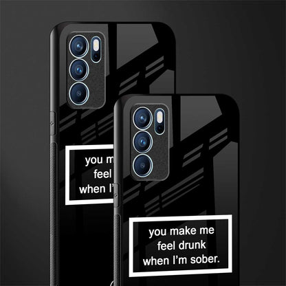 you make me feel drunk black edition glass case for oppo reno6 5g image-2