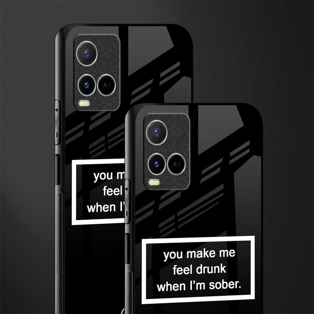 you make me feel drunk black edition glass case for vivo y21t image-2