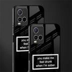 you make me feel drunk black edition glass case for vivo y21t image-2
