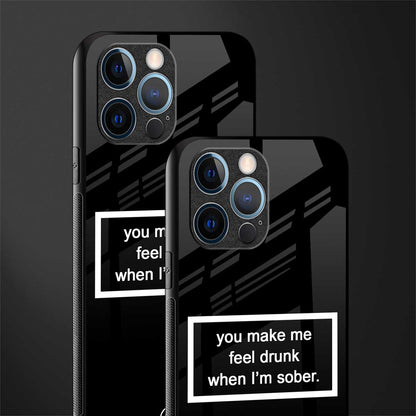 you make me feel drunk black edition glass case for iphone 12 pro image-2
