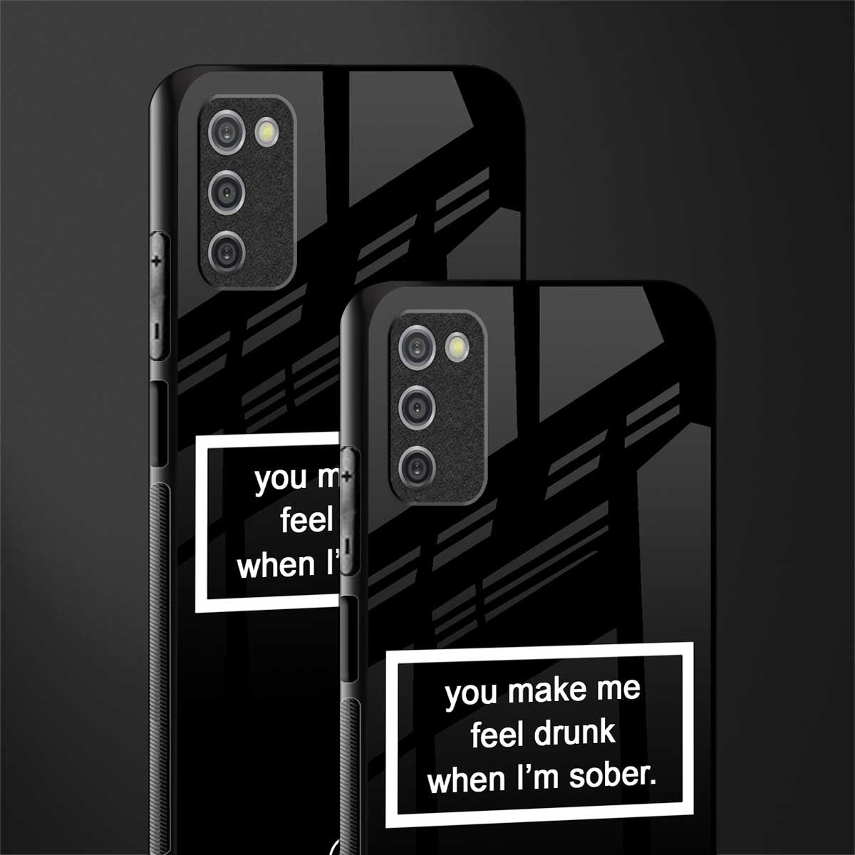 you make me feel drunk black edition glass case for samsung galaxy a03s image-2