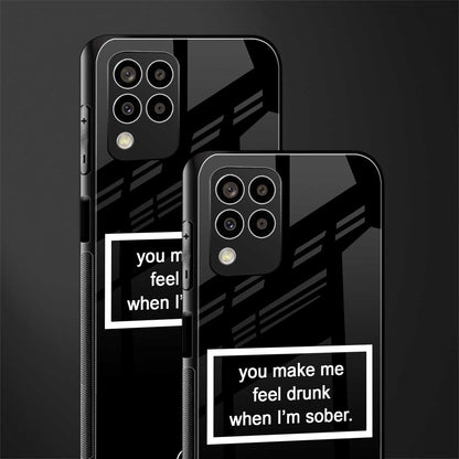 you make me feel drunk black edition back phone cover | glass case for samsung galaxy m33 5g