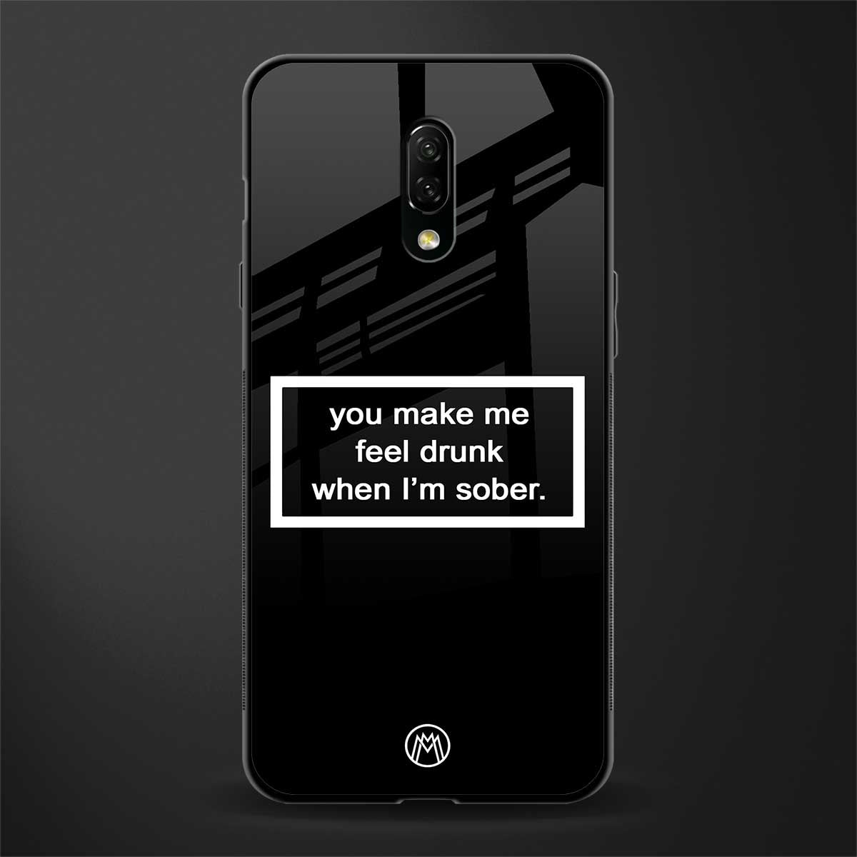 you make me feel drunk black edition glass case for oneplus 7 image
