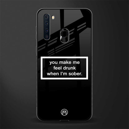 you make me feel drunk black edition glass case for samsung a21 image