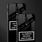 you make me feel drunk black edition glass case for oneplus 6t image-2