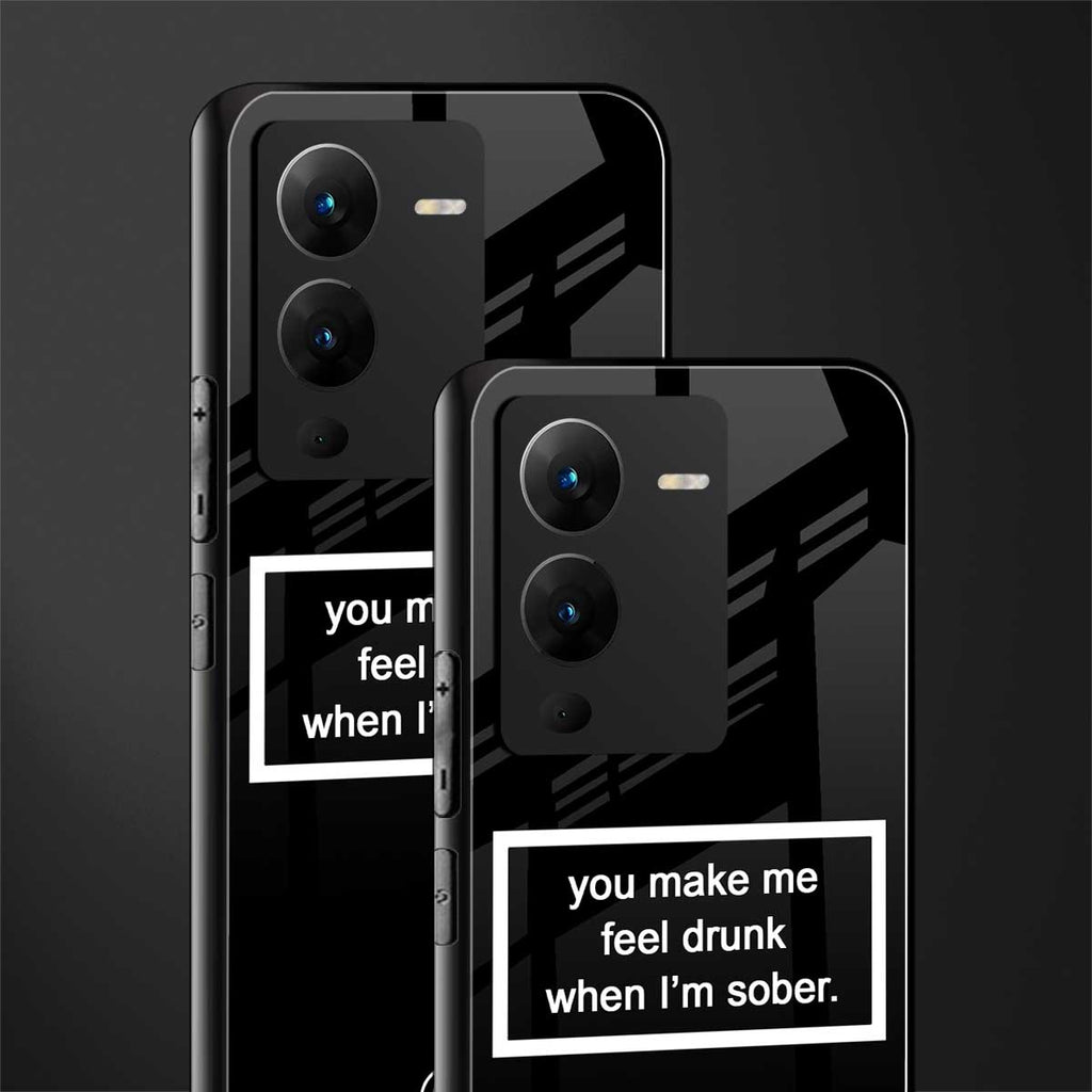 you make me feel drunk black edition back phone cover | glass case for vivo v25 pro 5g