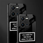 you make me feel drunk black edition back phone cover | glass case for vivo y35 4g