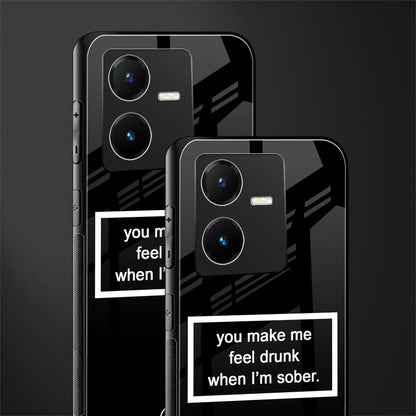 you make me feel drunk black edition back phone cover | glass case for vivo y22