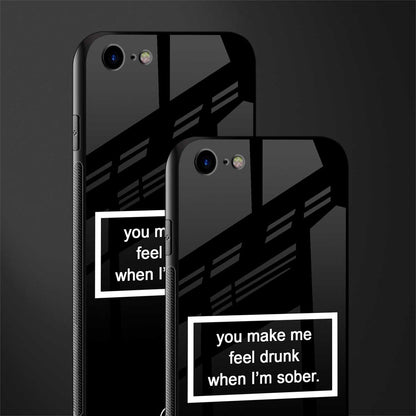you make me feel drunk black edition glass case for iphone se 2020 image-2