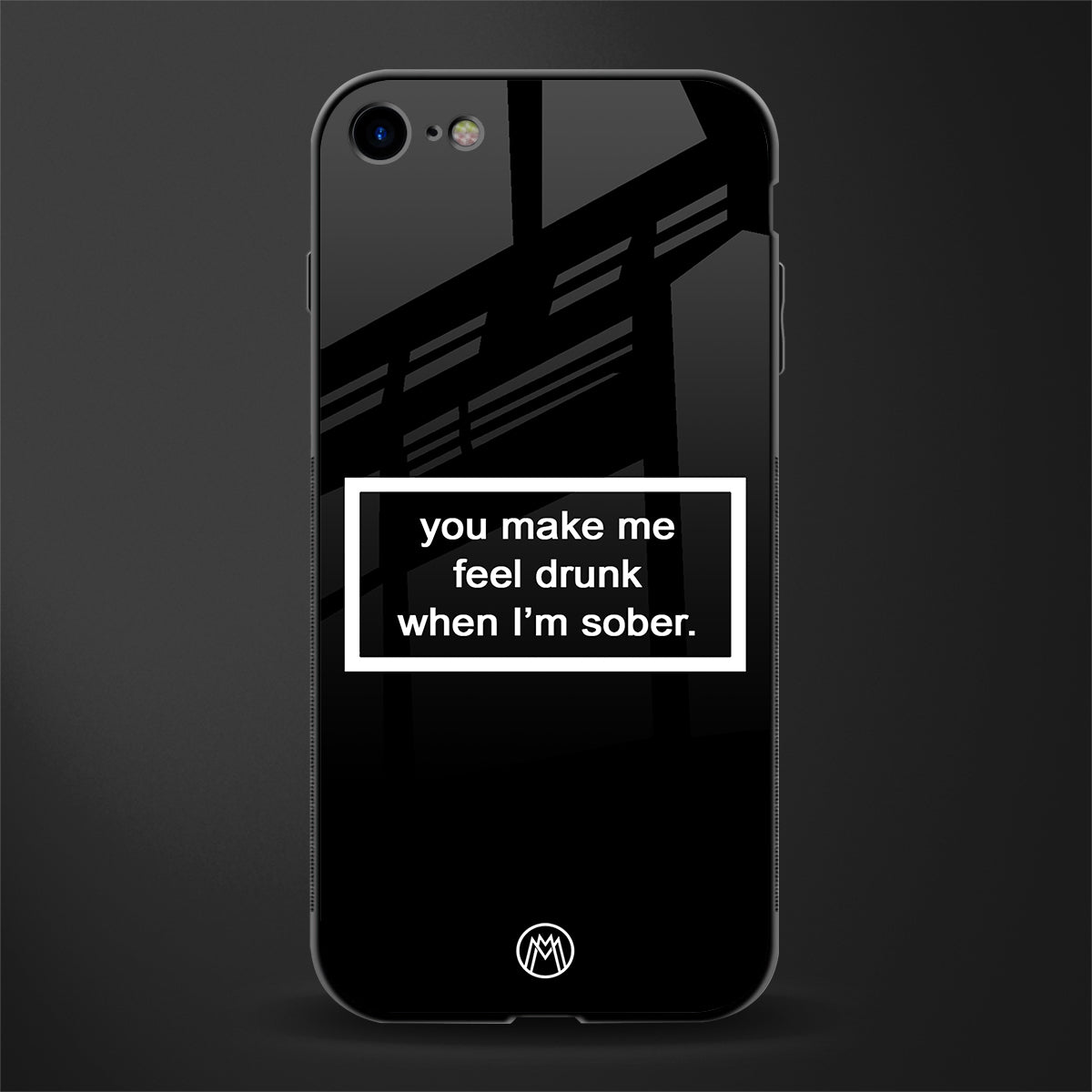 you make me feel drunk black edition glass case for iphone 8 image