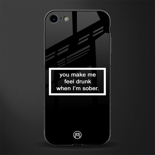 you make me feel drunk black edition glass case for iphone se 2020 image