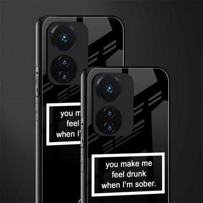 you make me feel drunk black edition back phone cover | glass case for vivo t1 44w 4g
