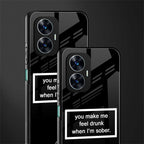 you make me feel drunk black edition back phone cover | glass case for realme c55