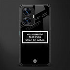you make me feel drunk black edition back phone cover | glass case for realme c55