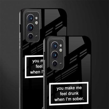 you make me feel drunk black edition glass case for oneplus 9rt image-2