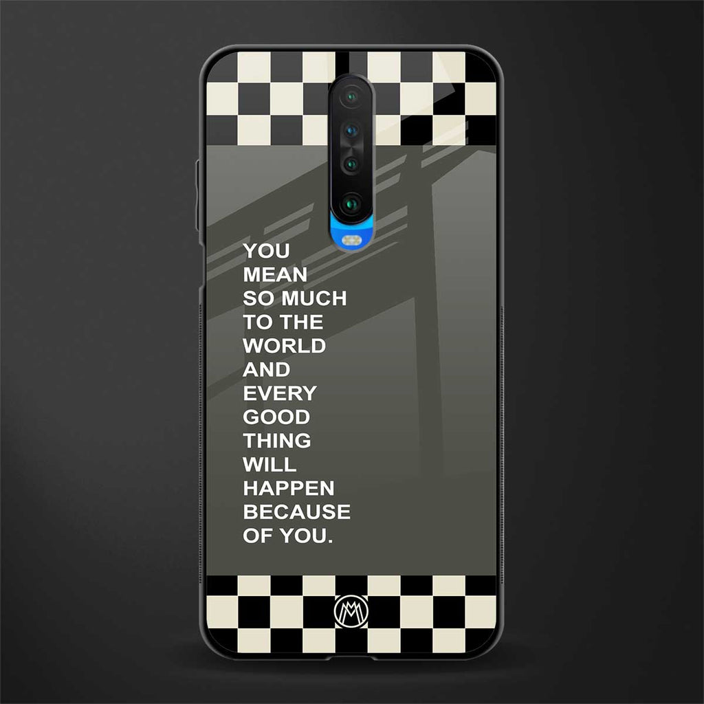 you mean so much to the world glass case for poco x2 image