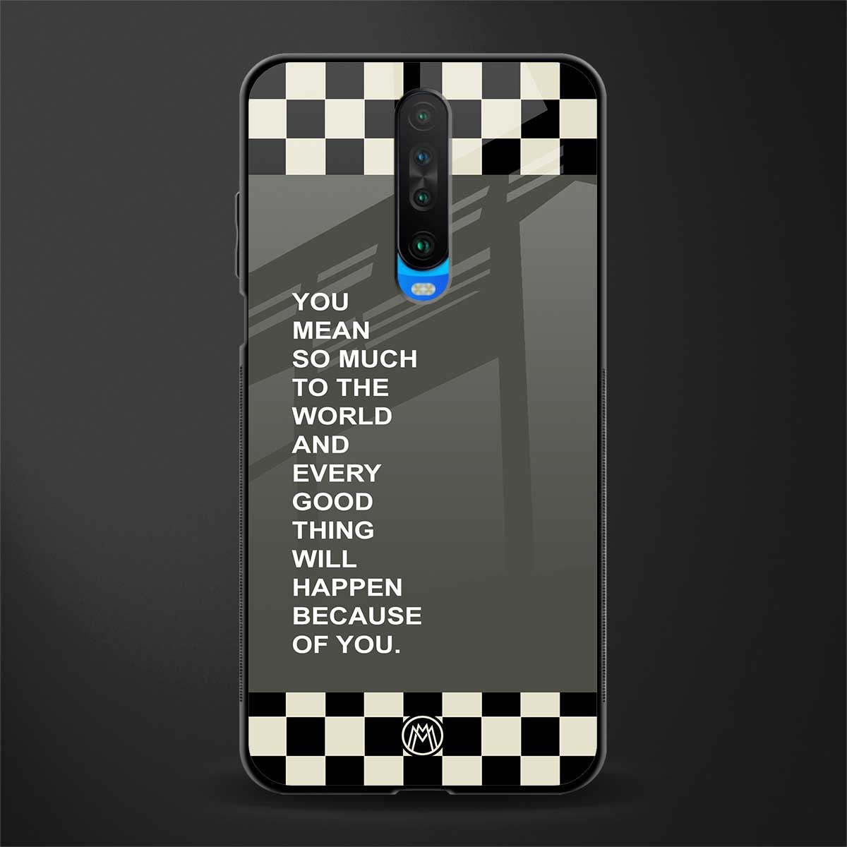 you mean so much to the world glass case for poco x2 image