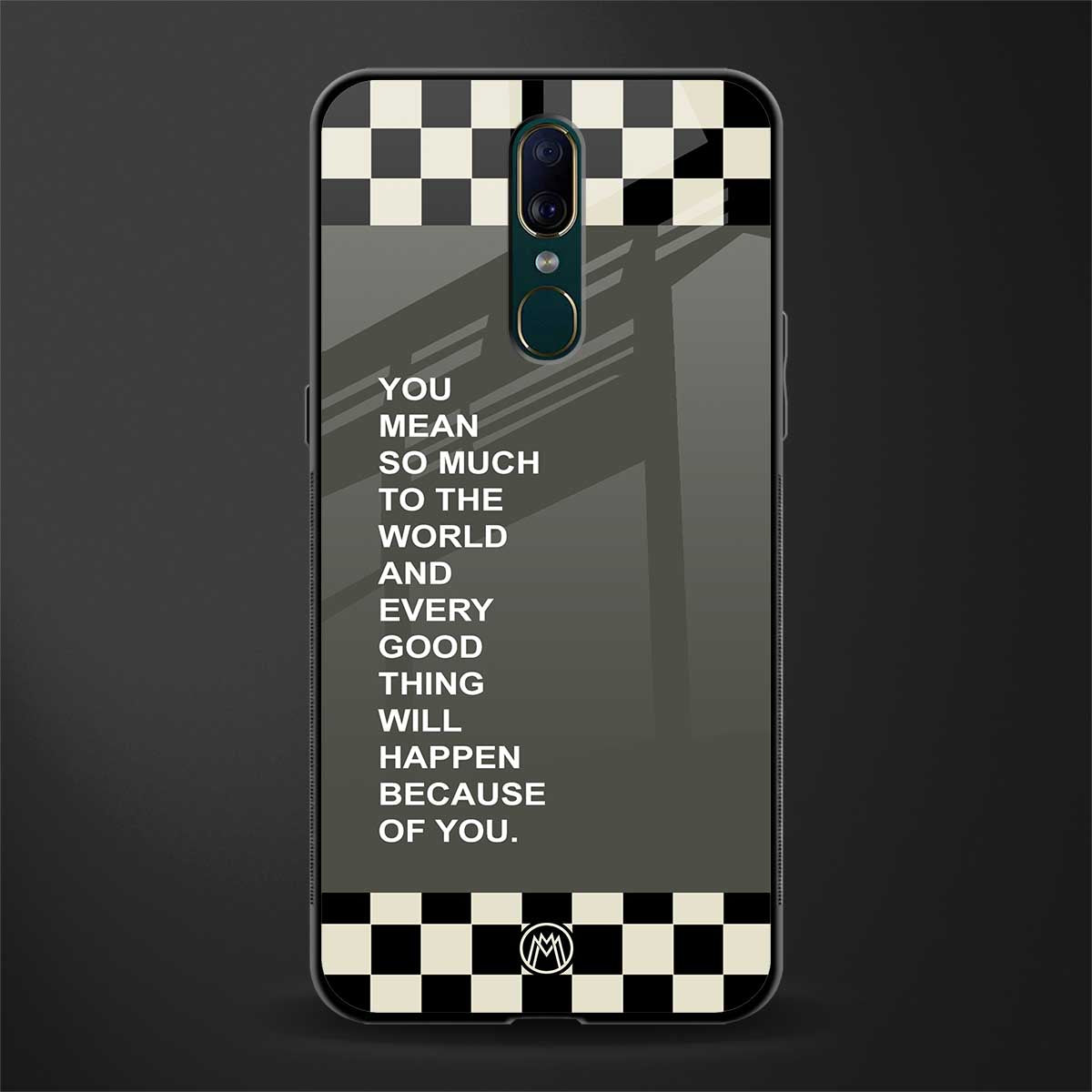 you mean so much to the world glass case for oppo a9 image