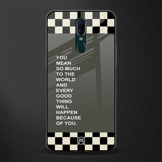 you mean so much to the world glass case for oppo f11 image