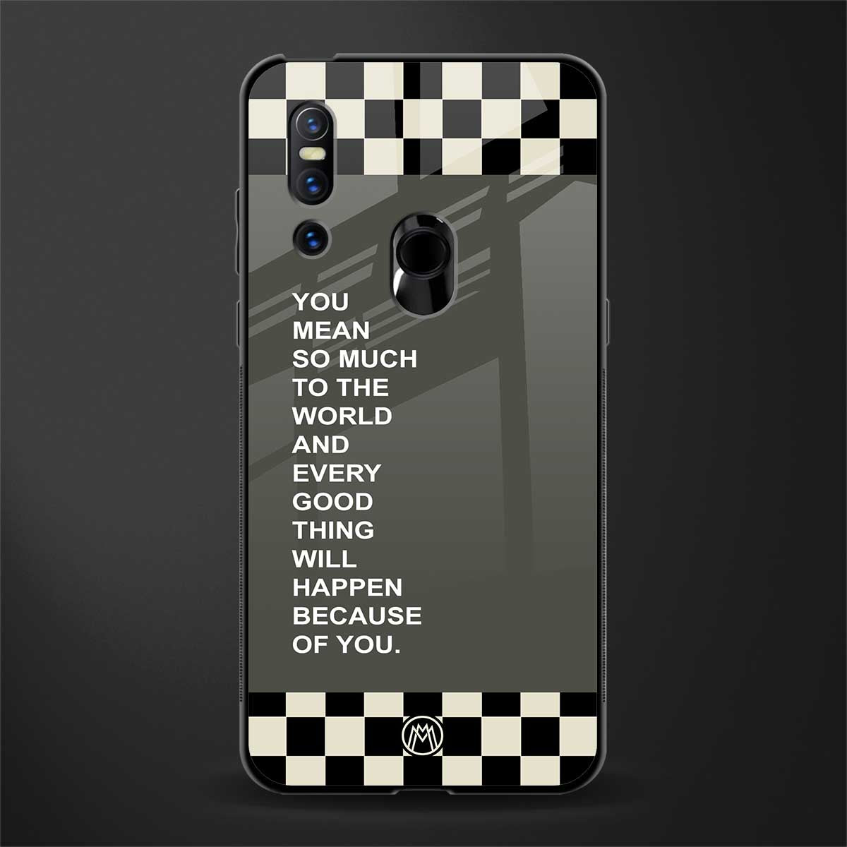 you mean so much to the world glass case for vivo v15 image