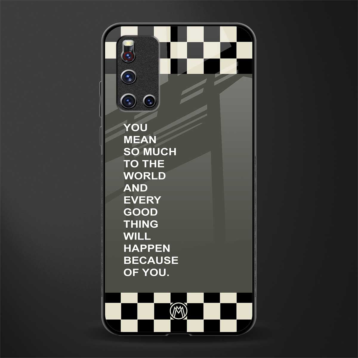 you mean so much to the world glass case for vivo v19 image