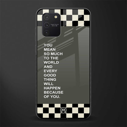 you mean so much to the world glass case for samsung galaxy s10 lite image