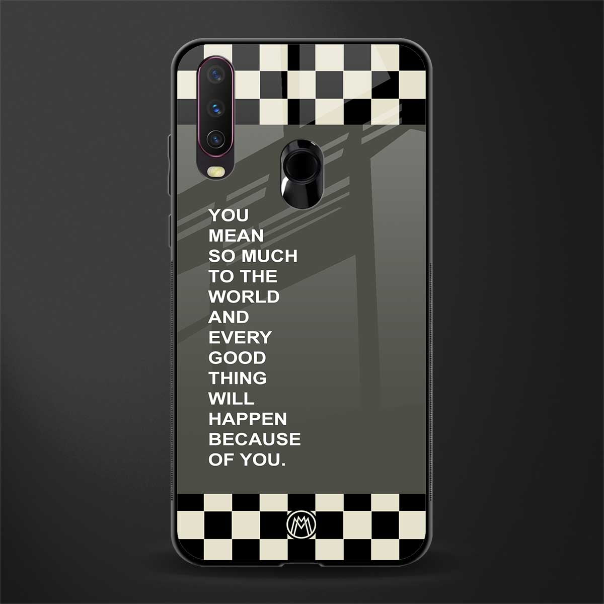 you mean so much to the world glass case for vivo y12 image