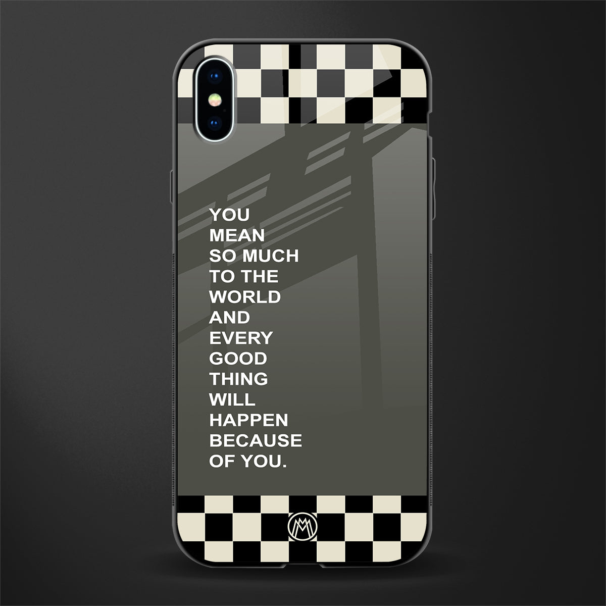 you mean so much to the world glass case for iphone xs max image