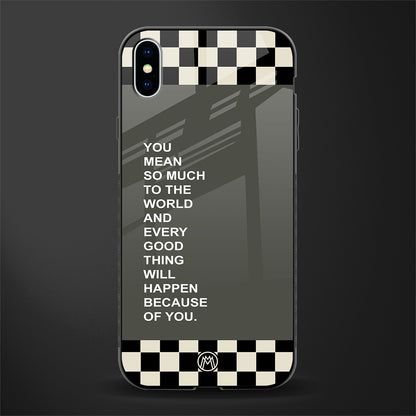 you mean so much to the world glass case for iphone xs max image