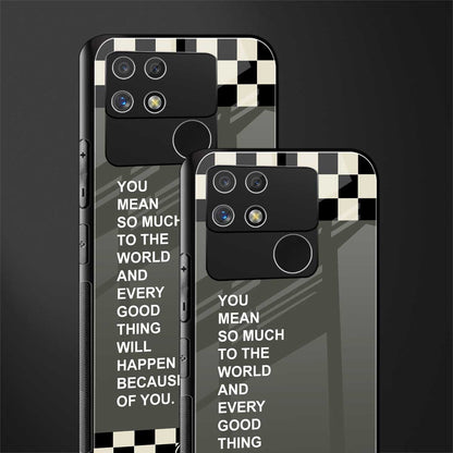you mean so much to the world back phone cover | glass case for realme narzo 50a