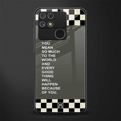 you mean so much to the world back phone cover | glass case for realme narzo 50a