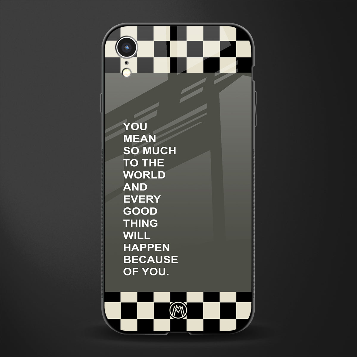 you mean so much to the world glass case for iphone xr image